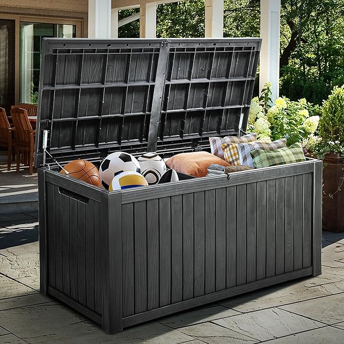 YITAHOME 180 Gallon Deck Box Bundle with 30 Gallon Storage Box for Patio Furniture, Garden Tools, Toys, Pool Accessories