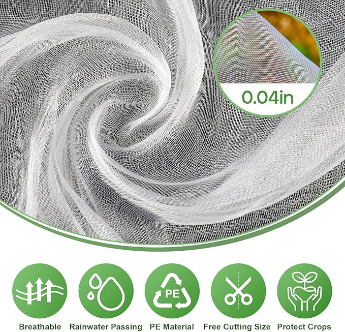 GonLei Garden Netting 10 X 30 FT Ultra Fine Garden Mesh Netting Protection Net Plant Cover Screen Vegetable Row Cover,Blueberry Netting Shrubs Fruits Tree Flowers Garden Screen Barrier Net