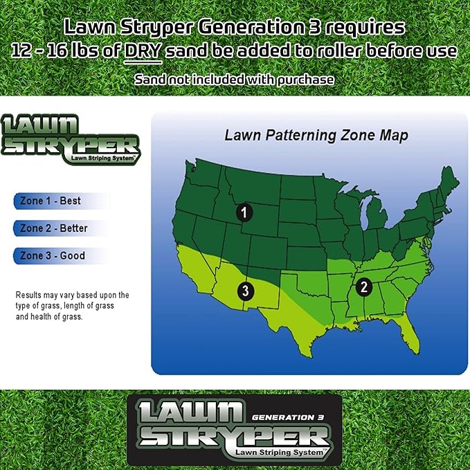 Lawn Stryper- Generation 3 Lawn Striping System/Stripe Your Lawn Like A Ballpark/ONLY Works with RYOBI and Kobalt Battery Powered 20”-21” Residential Walk-Behind Lawn Mowers