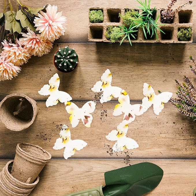 50pcs Large Yellow Butterfly Seed Paper – Writable & Plantable Wildflower, Mom's Gift for Mother’s Day, Use for Wedding, Baby Shower, Party Favors & Easter Decorations