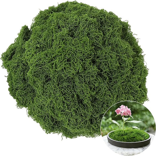 Fake Moss for Potted Plants,Green Moss for Crafts Artificial Floral Moss for Planters Green Moss Decor for DIY Table Centerpieces Faux Moss Filler for Indoor Outdoor Fairy Gardening Decor