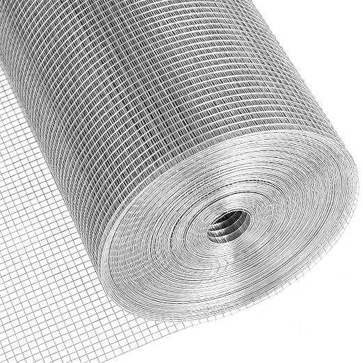 19 Gauge Hardware Cloth 1/2 inch 48" x 100',Hot-Dipped Galvanized After Welding Wire Mesh Screen Roll,Heavy Duty Chicken Wire Fence for Poultry Coop, Garden Protection, Gopher Barrier, Tree Guard