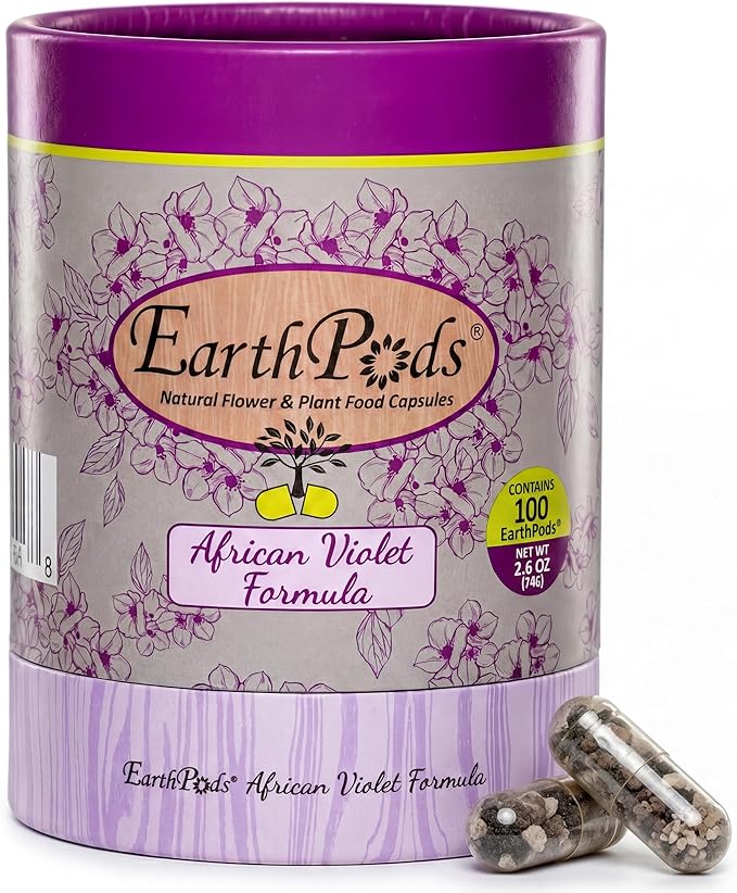 EarthPods® Organic African Violet Fertilizer Spikes – 100 African Violet Food Capsules - Made in USA