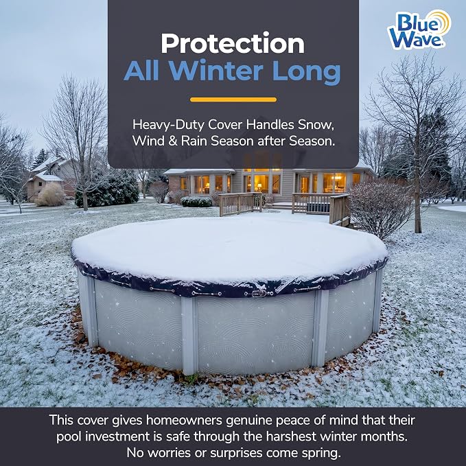 Blue Wave 8-Year 28-ft Round Above Ground Pool Winter Cover