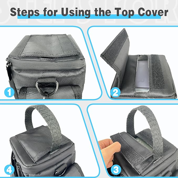 Waterproof Travel Bag Compatible with Anker SOLIX C300 DC Power Bank Station Outdoor 288Wh 90,000mAh，Power Bank Station Storage Case Cover with Two Pockets and Adjustable Strap