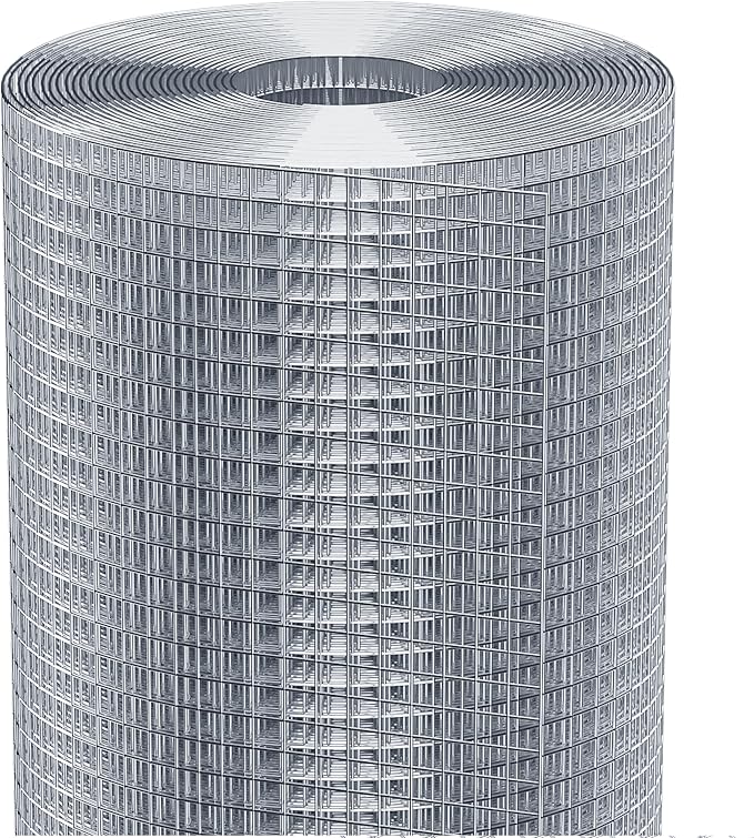 Dynabyte Hardware Cloth 1/2 inch 36 X 100 ft 19 Gauge Wire, Double Layer Hot Dip Galvanized, Rust and Corrosion Resistant, Chicken Wire Mesh Roll, Chicken Wire Fencing, Gopher Wire Mesh