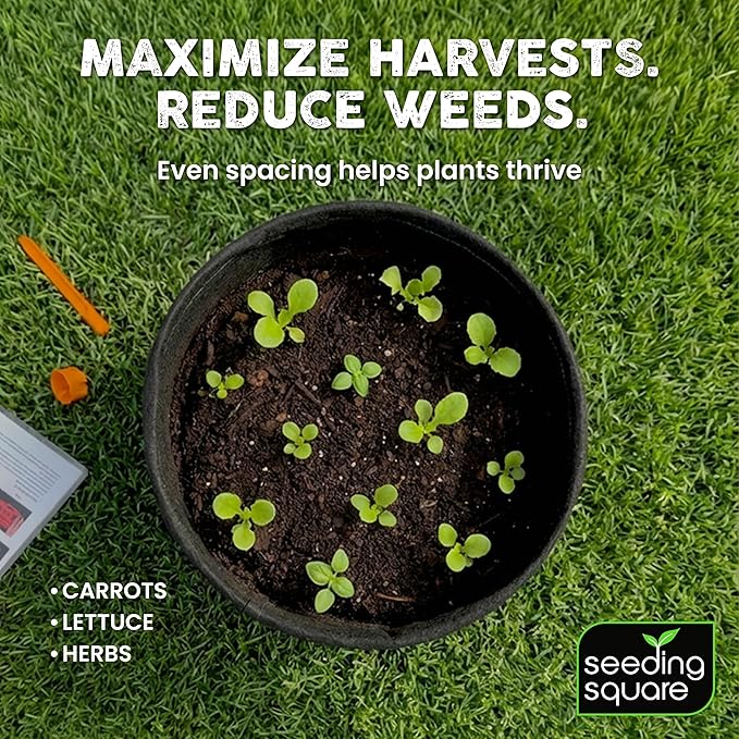 Seeding Circle – Seed Spacing Tool for Container & Bucket Gardening | Planting Template for Pots, Raised Beds & Small Garden Spaces | Evenly Space Vegetable Seeds