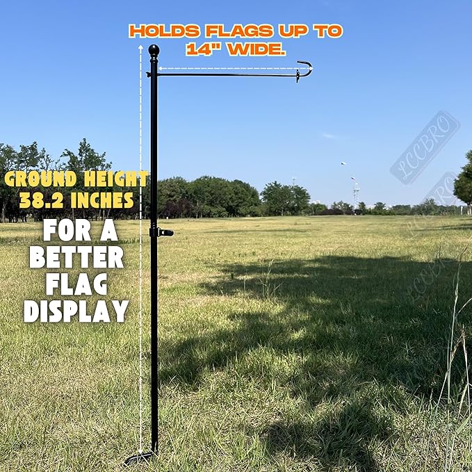 LCCBRO Garden Flag Holder Stand for Outside 12 x 18 Heavy Duty, Small Flag Holders for Yard and Garden, Last Flag Stand You’ll Ever Need (1)