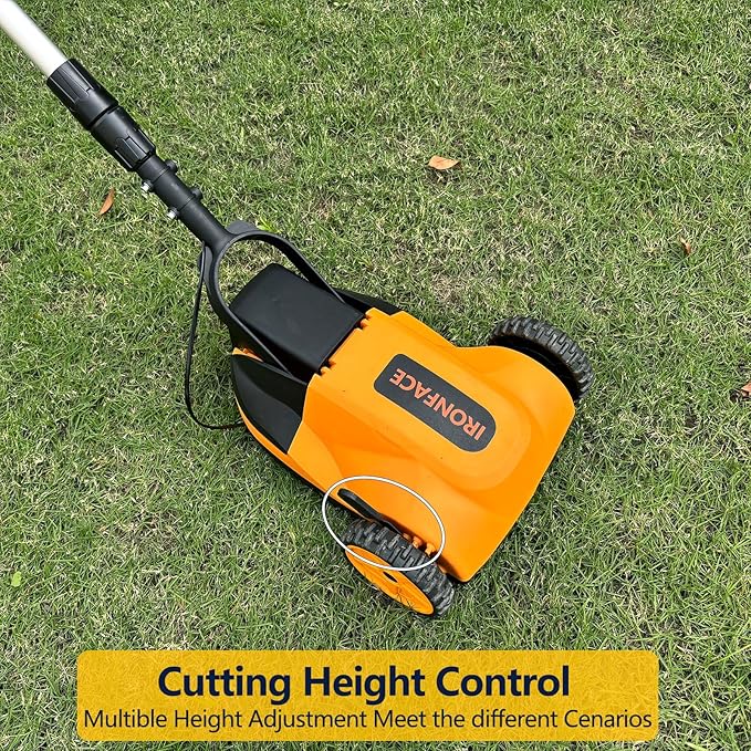 IRONFACE Cordless Walk-Behind Lawn Mower Compatible with Dewalt 20v Battery Platform(DCB205 DCB206 DCB204 DCB207...) 20V Electric Lawn Mowers for Garden, Yard and Farm, (Tool Only, No Battery)