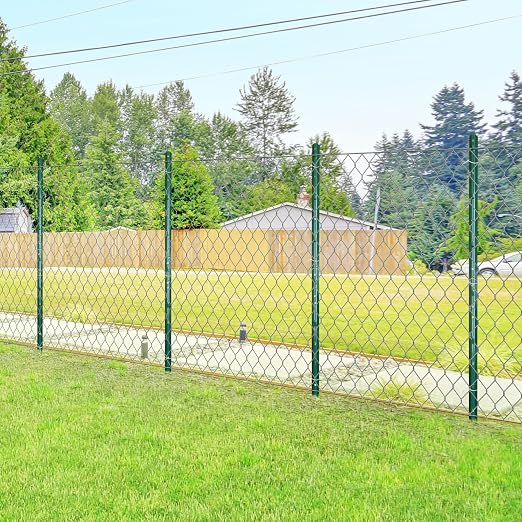 ARIFARO Metal Fence Posts 7 Feet assemblable,Pack of 10,Sturdy Duty No Digging Garden U Post for Wire Fencing Steel Poles for Yard, Outdoor