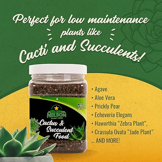 Nelson NutriStar Cactus and Succulent Plant Food - Cacti and Succulent Fertilizer