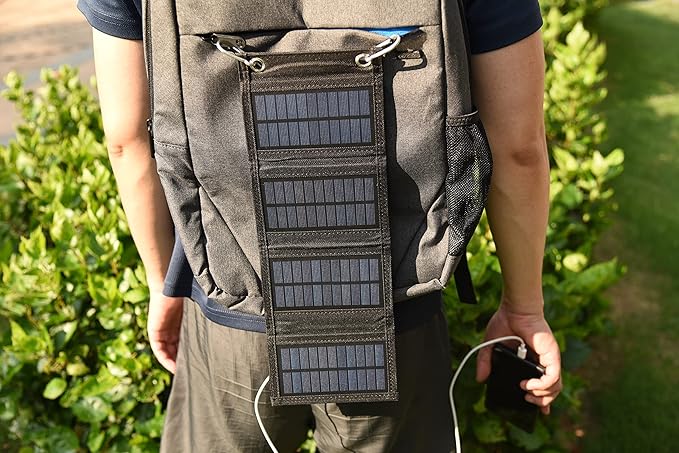 Solar Charger with 6 Watt Portable Solar Panel for 1.2V AA & AAA Ni-MH Ni-CD Rechargeable BatteriesWith 6 Watt Solar Panel and 4-Bay USB AA & AAA Charger
