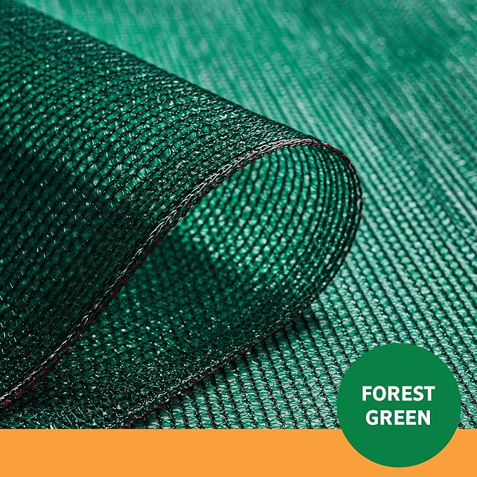 Coolaroo 70% UV Block Prvacy & Screening Fabric - Breathable Fence Cover for Patio, Balcony, Pool, and Play Area, Tear Resistant Windscreen, 6ftx15ft Roll, Forest Green