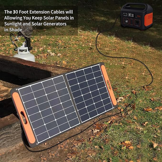 30Ft Jackery Extension Cable 14AWG 8mm Solar Panel Extension Cable 8mm DC Power Plug fit Jackery Explorer 1000/500/300/240/160,BLUETTI EB3A/EB70/EB70S/AC50S Portable Power Station Solar Generator