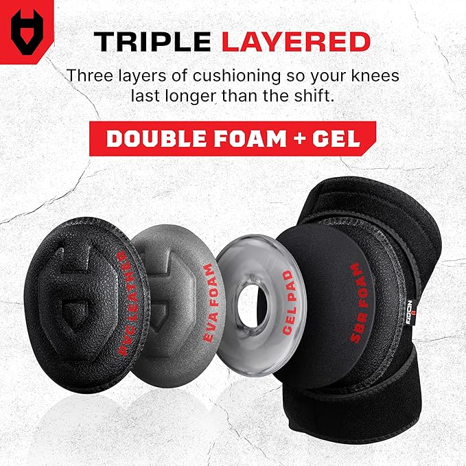 NoCry Gel Knee Pads for Men and Women with Soft Foam Cushion — Waterproof Anti-Slip Cap and Easy to Use, Adjustable Non-Slip Straps — Durable, Lightweight Design — Perfect for Gardening Work