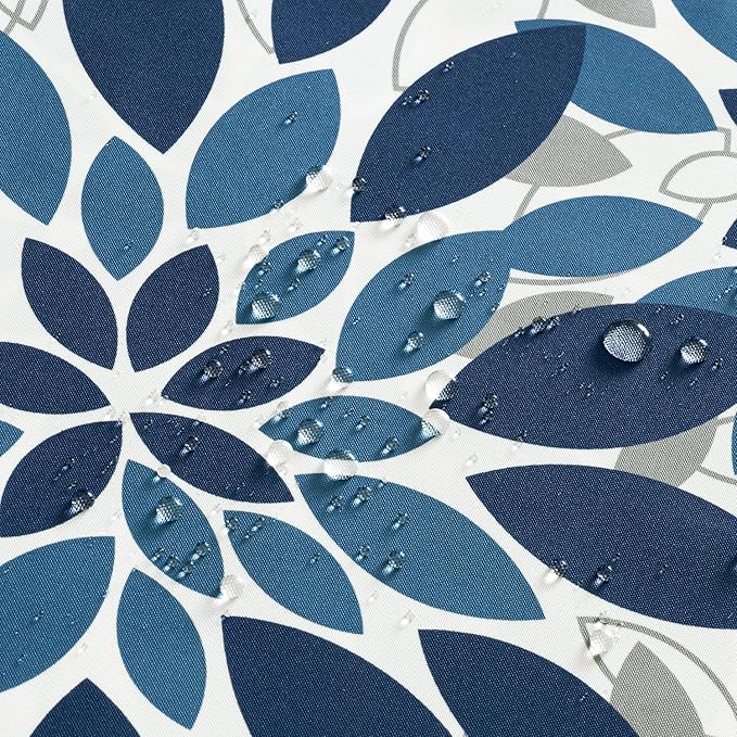 Floral Outdoor Pillow Covers Waterproof Spring Throw Pillow Cases Dark Blue Grey 20x20 Inch Set of 2 Decorative Summer Cushion Covers for Patio Furniture Garden Bench Porch Sofa