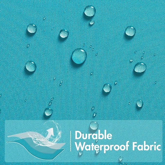 MIULEE Pack of 2 Decorative Outdoor Waterproof Pillow Covers Square Garden Cushion Sham Throw Pillowcase Shell for Patio Tent Couch 20x20 Inch Turquoise