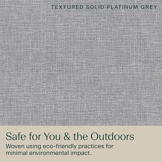 Honeycomb Outdoor Chaise Lounge Cushion for Patio Furniture, Water & Fade Resistant, Removable Cover, 21.5 x 70, Heritage Textured Solid Platinum Grey