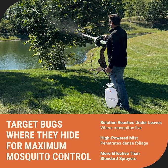 Pesticide Sprayer - Insecticide and Mosquito Mister System - Pest Control System for Fleas, Ticks, and Mosquitos - Mist-PRO+ 2-Gallon Tank Sprayer Kit