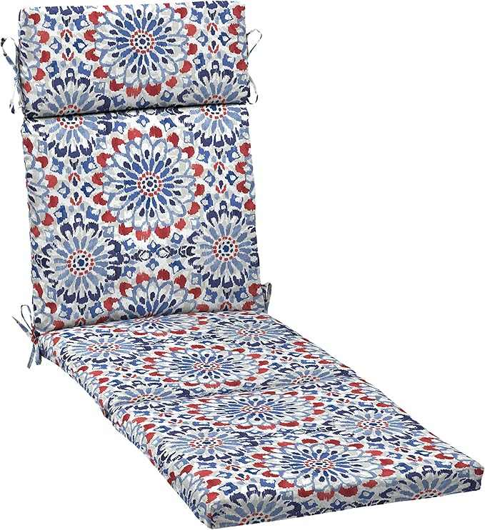ARDEN Outdoor Chaise Cushion, 21 in x 72 in, Weather-Proof, Rain-Proof, Fade Resistant Patio Cushion for Chaise Lounger Clark Blue