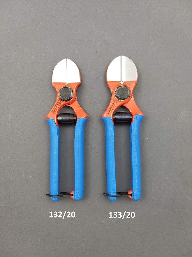 Professional (NO HOBBYIST) Heavy Duty Forged Double Cut Blades Shears #133/20 Flat Back Double Blade for Grafting and Pruning for scions
