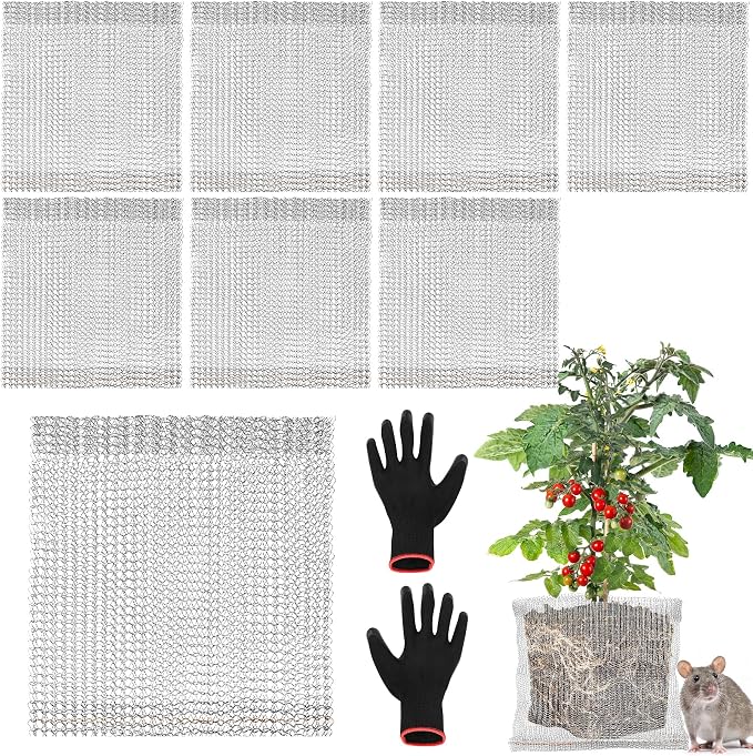 8 PCS 5 Gallon Root Guard Gopher Proof Wire Baskets, Stainless Steel Gophers Moles Voles Proof Mesh Baskets, Underground Cages for Protecting Plant Roots, Trees, Flowers, Crops, Tubers