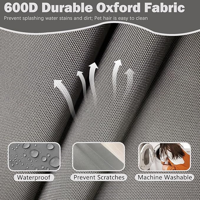 Sqodok Patio Cushion Covers, Waterproof Outdoor Cushion Covers Replacement, Patio Cushion Seat Slicovers for Sectional Sofa, Chair, Outdoor Wicker Patio Sofa (Grey, 22"x20"x4"-2 Pack-Cover ONLY)