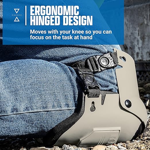 Sellstrom Ultra Flex KneePro Professional Knee Pads for Men & Women with Thick Foam Cushioning & Heavy Duty Hard Outer Shell - Adjustable Straps with Quick-Clips & Ergonomic Metal Hinges - for Construction Work, Gardening, Roofing, Flooring