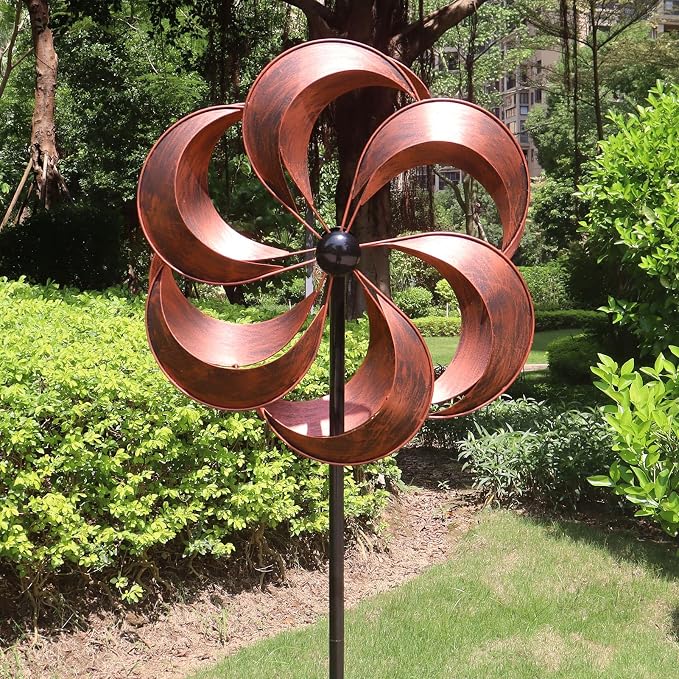 Large Metal Wind Spinner for Yard and Garden Decor 70x20 Inches | Dual Direction Kinetic, Outdoor Rust-Proof, 360 Degrees
