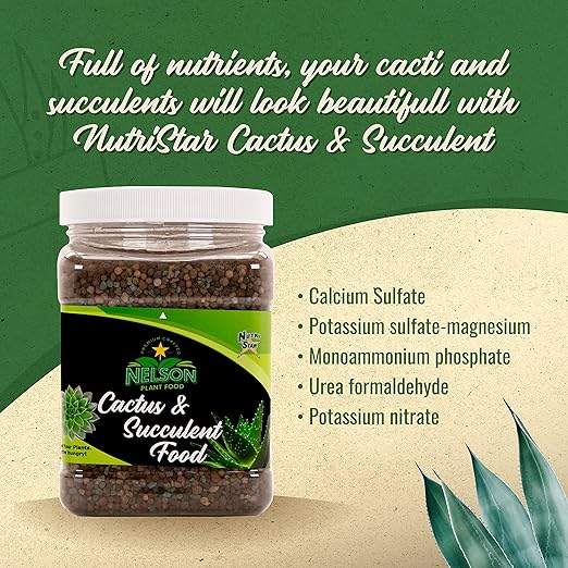 Nelson NutriStar Cactus and Succulent Plant Food - Cacti and Succulent Fertilizer