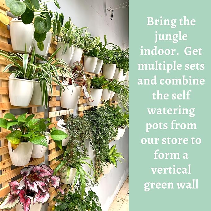 ShopLaLa Wall Planter (120cm, 2 Pack) Large Wooden Hanging Ladder Planters for Indoor Outdoor Plants, Wall Mount Plant Holders Succulents Orchids, Flower Pots, Vertical Garden Balcony Patio Home Decor