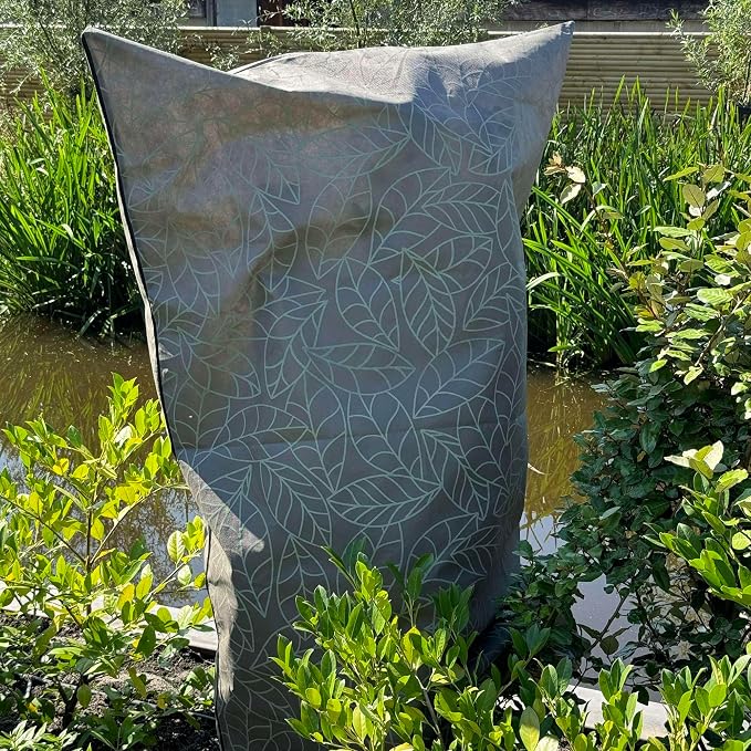 Plant Covers Freeze Protection 47"x71" in 4 Pack | Brown Winter Frost Blankets for Outdoor Plants | Reusable Garden Cover Bags with Zipper Drawstring | Cold Weather Shrub Protection Cloth
