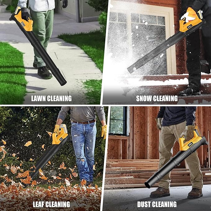 Ultra-Lightweight Cordless Leaf Blower(No Battery) Compatible with Dewalt 20V MAX Battery - 400 CFM/130 MPH Battery Powered Handheld Blower for Deck, Patio, Driveway,Yard,Garage Cleaning (Tool Only)