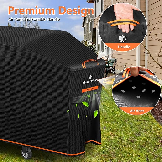 Griddle Cover for Blackstone 36" Griddle with Hood 5482, Upgraded 1000D Heavy Duty Waterproof Flat Top Grill Cover, Tear &Fade Resistant with Buckle &Air Vent, for Blackstone and More 4-Burner Griddle