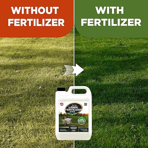 Liquid 10-10-10 Fertilizer for Lawn, Plants, Vegetables, Flowers - All Purpose Plant Food Outdoor & Indoor Plant Food - Balanced NPK Lawn Fertilizer with Nitrogen Potassium Phosphorus (2.5gal)