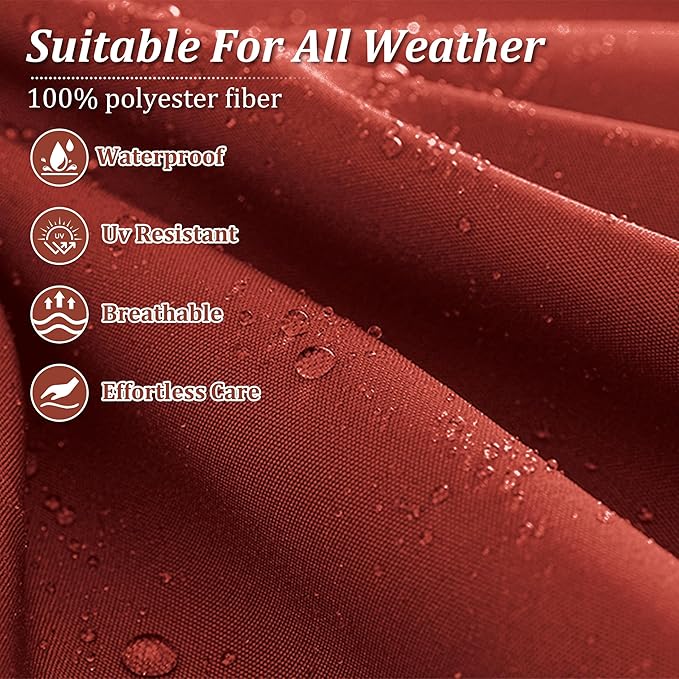 8p Outdoor Cushion Slipcovers Outdoor Patio Cushions Covers Replacement Waterproof with Zipper for 3-Seat Rattan Sofa Patio Furniture Cushion Covers, Covers Only
