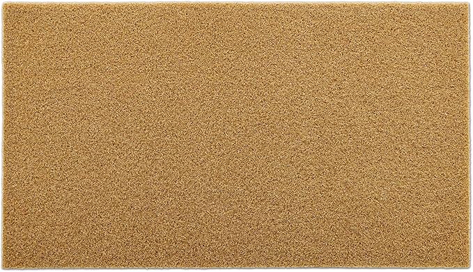 OLANLY Front Door Mat, Low Profile Doormat, Stain and Fade Resistant, Easy to Clean, for Indoor and Outdoor Entrances, Patio Porch or Entryway, Brown (30x17 Inch, Plain Brown)