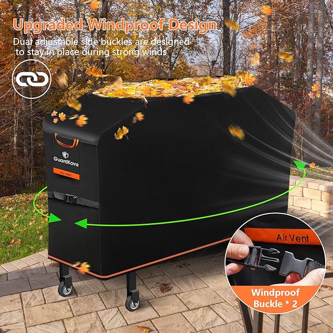 Griddle Cover for Blackstone 28" Griddle with Hood, 2026 Upgraded 1000D Heavy Duty Waterproof Flat Top 5483 Grill Cover, Tear & Fade Resistant with Buckle & Air Vents, Fits Blackstone 2 Burner Griddle
