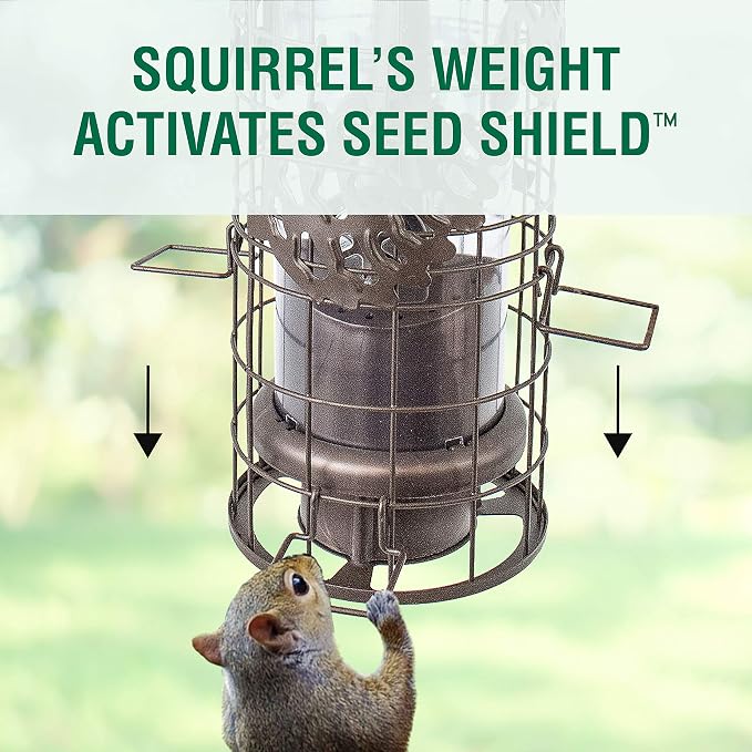 Perky-Pet SBG101 Squirrel Off Max Pinecone Bird Feeder with Flexports – 1.75 lb Capacity
