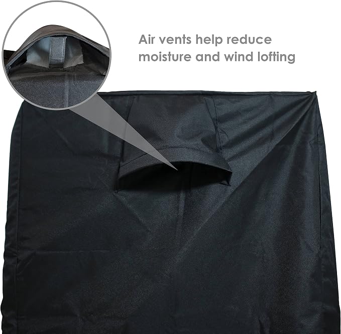 Sunnydaze 5-Foot Firewood Log Rack Cover - Weather-Resistant Outdoor Heavy-Duty Polyester with PVC Backing - Black
