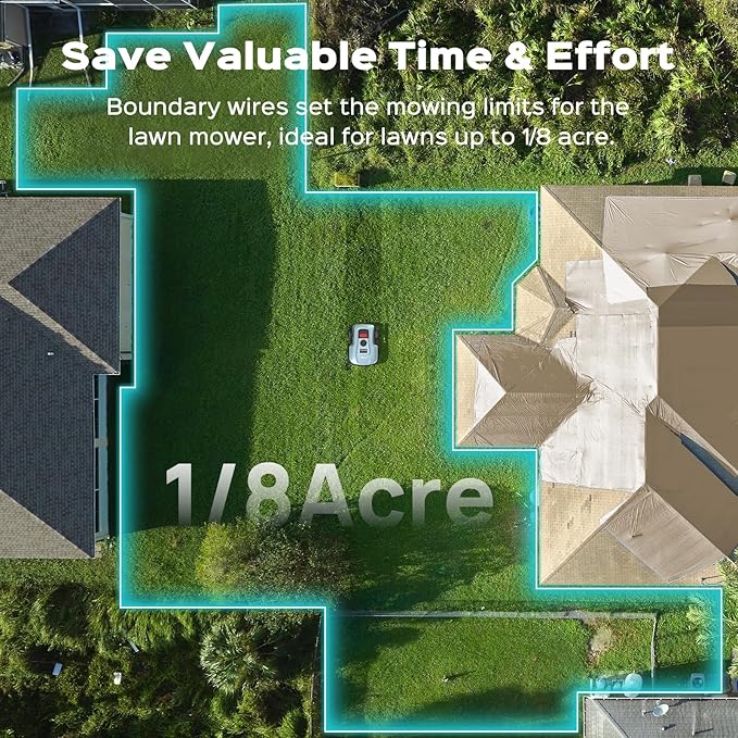 Robotic Lawn Mower with App-Controlled, Self-Charging Automatic Mower, Custom Cutting Height, Weather Sensor & Obstacle Detection, Ideal for Lawns up to 4300 sq.ft