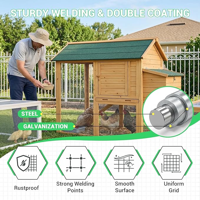 Land guard 19 Gauge Hardware Cloth, 1/2 inch 48inch×100ft Chicken Wire Fence, Galvanized Welded Cage Wire Mesh Roll Supports Poultry Netting Cage Fence………