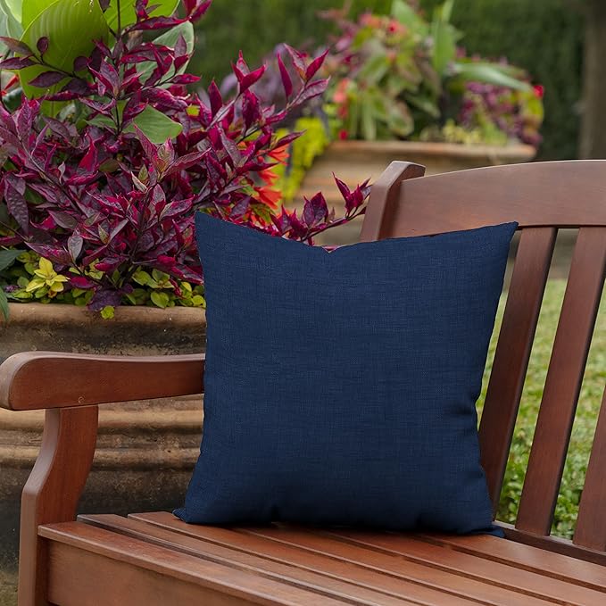 Arden Outdoor Toss Pillow, 2 Pack, 16 x 16, Rain-Proof, Fade Resistant Sapphire Blue Leala