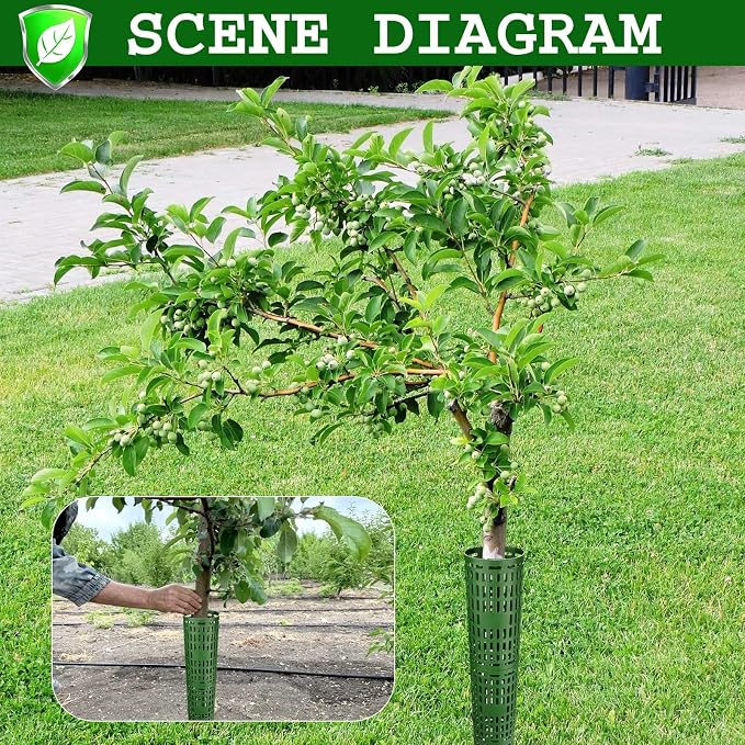 YGAOHF 7 Pack Tree Trunk Protector Guard, Expandable Tree Wraps to Protect Bark, Heavy Duty Tree Protectors from Deer, Tree Guards Trunk Protecter Trimmers, Mowers, Animals Saplings Fruit Trees