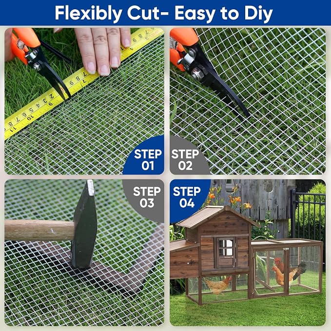 Hardware Cloth 1/4 Inch 48 x 100 ft 23 gauge Hot Dipped Galvanized After Welding Fence Wire Mesh Roll Hardware Mesh Chicken Rabbit Snake Cage Welding Fencing