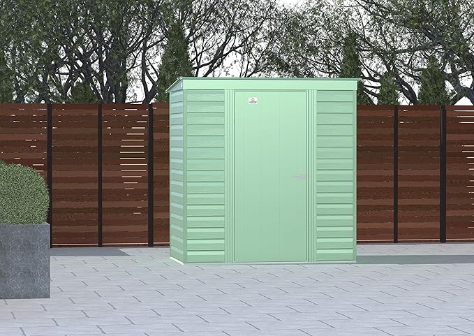 Arrow Sheds 6' x 4' Outdoor Steel Storage Shed, Green