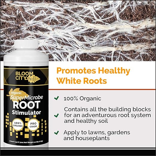 Bloom City SuperMicrobe Root Fertilizer – Liquid Microbial Plant Food for Explosive Root Development, Enhanced Nutrient Uptake & Stronger Plant Establishment, 32 oz
