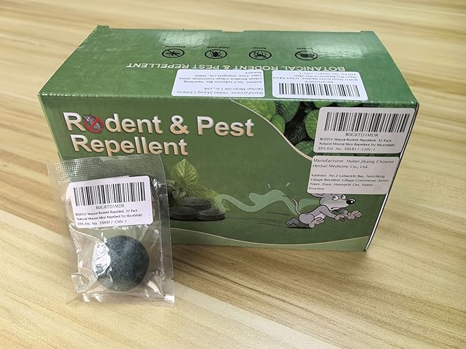 Mouse Rodent Repellent, 32 Pack Peppermint Oil Mice Repellent for Mice, Rats, Squirrels, Spiders and Pests, Indoor/Outdoor Natural Mouse Deterrent, Keeps Rodent Away from Garden & Home (Mint)