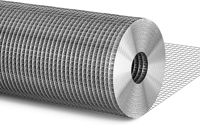 1/4 inch 36inch x 100ft Hardware Cloth Chicken Wire Fencing 23G, Hot Dipped Galvanized After Welding, Wire Mesh Roll, Garden Fence, Poultry and Rabbit Barrier, Outdoor Metal Fencing