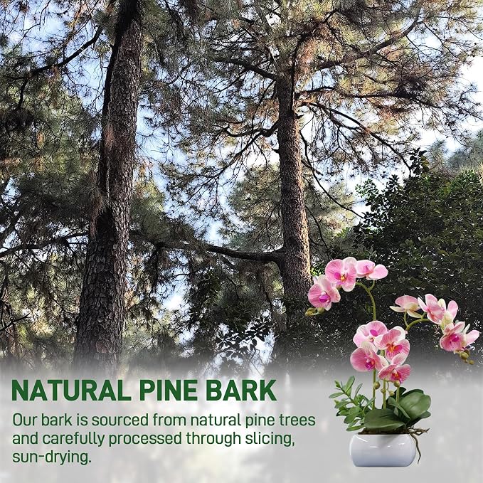 18qt Orchid Bark Horticultural Grade- Natural Mulch for Potted Plants, Root Development of Orchid Plants and Garden Soil Amendment Mix